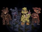  absurd_res avian bear bird canid canine chibi chicken five_nights_at_freddy's five_nights_at_freddy's_4 fox freddles_(fnaf) galliform hi_res invalid_tag lagomorph leporid mammal nightmare_bonnie_(fnaf) nightmare_chica_(fnaf) nightmare_cupcake_(fnaf) nightmare_foxy_(fnaf) nightmare_freddy_(fnaf) phasianid purple rabbit red scott_cawthon scottgames yellow 