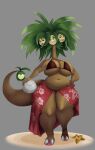  2_toes 4_heads absurd_res alolan_exeggutor alolan_form anthro ball beach belly big_breasts blue_eyes bra breasts brown_body brown_bra brown_clothing brown_underwear cleavage clothed clothing curvy_figure elemental_creature feet female female/female flora_fauna floral_skirt footwear generation_1_pokemon generation_7_pokemon green_hair hair head_on_tail hi_res hourglass_figure huge_breasts huge_thighs long_neck mini_giantess multi_head multiple_expressions nintendo omegabean overflowing_breasts plant pokemon pokemon_(species) regional_form_(pokemon) sand sandals shoes solo staryu tail thick_tail thick_thighs tight_bra toes tongue tongue_out underwear volleyball_(ball) 