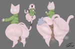 2024 absurd_res anthro anus artist_name balls big_anus big_butt black_nose bodily_fluids bottom_heavy bottomless bottomless_anthro bottomless_male butt butt_focus butt_grab cat_tail clothed clothing colored curvy_figure darkened_anus darkened_balls darkened_genitalia darkened_penis darkened_perineum digital_drawing_(artwork) digital_media_(artwork) domestic_cat eyelashes felid feline felis femboy fingers flaccid fur genitals glistening glistening_anus glistening_balls glistening_butt glistening_genitalia glistening_perineum glistening_thighs green_clothing green_sweater green_topwear green_turtleneck hand_on_butt hi_res huge_butt humanoid_hands lofasnofa male mammal musk one_foot_raised one_foot_up open_mouth penis perineum pointy_ears puckered_anus puffy_anus raised_foot shaded small_penis solo spread_anus spread_butt spreading standing sweat sweater sweater_only sweaty_butt tail text thick_thighs tika_(tuggg) topwear topwear_only turtleneck voluptuous voluptuous_anthro voluptuous_male whiskers white_body white_eyes white_fur wide_hipped_anthro wide_hipped_male wide_hips