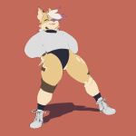 2026 anthro band-aid band-aid_on_ear band-aid_on_face band-aid_on_leg band-aid_on_nose band_aid_on_face bandage bandage_on_face bandage_on_nose black_clothing black_leotard canid canine canis chihuahua clothing converse converse_shoes cross domestic_dog ear_piercing footwear hair hands_on_hips hi_res inner_ear_fluff leotard looking_at_viewer male mammal morcillax multicolored_body multicolored_hair piercing purple_eyes purple_hair purple_nose shadow shoes smile solo spiritu_nogales standing sweater tail tan_body thick_thighs topwear toy_dog tuft white_clothing white_hair white_sweater white_topwear