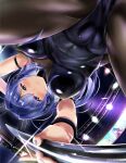  1girl :3 animal_ears armband azur_lane black_leotard blue_eyes blue_hair blush bodystocking breasts cameltoe covered_nipples crotch from_below girl_on_top headgear highres large_breasts leotard looking_at_viewer looking_down new_jersey_(azur_lane) new_jersey_(exhilarating_steps!)_(azur_lane) official_alternate_costume playboy_bunny pole pole_dancing pov rabbit_ears ryo._(okame124) seductive_smile skin_tight skindentation smile spread_legs stage stage_lights stripper stripper_pole 