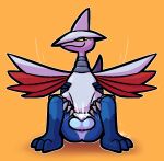 2026 3_toes anthro anthro_on_feral anthro_penetrating anthro_penetrating_feral avian balls bestiality big_balls big_penis black_eyes blue_balls blue_body blue_penis blue_scales blush bodily_fluids claws cum cum_from_vagina cum_in_vagina cum_inside cum_on_belly cum_on_body cum_on_penis cum_splatter duo erection faceless_anthro faceless_character faceless_male feet female female_on_top female_penetrated feral feral_penetrated front_view generation_2_pokemon genital_fluids genitals grey_body grey_claws grey_vulva half-closed_eyes hip_grab lizard looking_down lying male male/female male_on_bottom male_penetrating male_penetrating_female metallic_body narrowed_eyes nintendo nude on_back on_bottom on_top penetration penis pokemon pokemon_(species) power_bottom red_body reptile reverse_cowgirl_position scales scalie sex skarmory smile smirk toe_claws toes ulti_(ultilix) ultilix vaginal vaginal_penetration vulva yellow_sclera