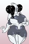 2026 big_breasts breasts clothing digital_drawing_(artwork) digital_extremes digital_media_(artwork) female flashing flashing_breasts follie_(warframe) fourssss genitals hi_res humanoid legwear leotard nipples slightly_chubby slightly_chubby_female solo tencent thick_thighs thigh_highs vulva warframe warframe_(species)