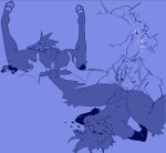 2025 4_fingers anal anthro anus arm_tuft arm_warmers arm_warmers_only armwear artist_name balls black_arm_warmers black_armwear black_clothing black_nails blue_background butt canid canine canis chest_tuft clothing colored_nails digital_drawing_(artwork) digital_media_(artwork) domestic_cat domestic_dog duo eyes_closed facial_piercing felid feline felis fingers floppy_ears foreskin genitals hair head_tuft heart_symbol hi_res kinky_hair knee_tuft labret_piercing leg_tuft leonardo_soleon lip_piercing looking_pleasured male male/male mammal messy_hair multiple_scenes nails navel nerunaur onomatopoeia oral pawpads penis perineum piercing rimming saliva_on_anus samuel_limbo sex sharp_teeth shoulder_tuft simple_background smile sound_effects spread_anus spread_butt spread_legs spreading tail teeth text tongue tongue_out tuft