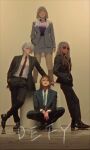 4girls absurdres ak-12_(girls'_frontline) ak-12_(lucia)_(girls'_frontline) ak-15_(erwin)_(girls'_frontline) ak-15_(girls'_frontline) an-94_(antje)_(girls'_frontline) an-94_(girls'_frontline) blonde_hair girls'_frontline highres multiple_girls official_alternate_costume rpk-16_(girls'_frontline) rpk-16_(renate)_(girls'_frontline) statue sunglasses white_hair wo_lai_diaoguo_yu 