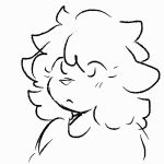 2023 :< animated anthro big_breasts breasts clothing confusion eyelashes female floppy_ears fluffy fur head_tilt head_turned hi_res mammal mustelid musteline nessie_(nessiemooo) nessiemooo shirt simple_background sketch solo stoat topwear true_musteline upper_body weasel white_background white_body white_fur