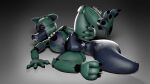  3_toes 3d_(artwork) 4_fingers absurd_res ambiguous_gender animatronic anthro black_pawpads blue_body canid canine claws collar digital_media_(artwork) fan_character fangs featureless_crotch feet fingers five_nights_at_freddy's fox full-length_portrait glistening glistening_body gradient_background green_body hi_res holding_leg looking_at_viewer lying lying_on_ground machine mammal naughty_face on_ground on_side open_mouth pawpads portrait presenting_crotch purple_eyelids raised_leg robot robot_anthro scottgames sharp_teeth simple_background smile smiling_at_viewer sofy_lauren_foxlott solo source_filmmaker_(artwork) spiked_collar spikes tail teeth thick_tail thick_thighs toes watermark zelyonka 