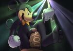 anthro black_body chain chain_leash disney duo ejaculation faceless_character faceless_male frottage genitals hands-free hi_res leash leash_pull male male/male mickey_mouse mickeyryona nightclub penile penis penis_on_face penises_touching rave sex stripper tongue tongue_out