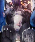 3d_(artwork) absurd_res accessory anal anal_penetration animal_genitalia animal_penis anthro balls big_penis black_body black_fur black_hair blue_body blue_fur bodily_fluids butt canine_genitalia canine_penis cheek_tuft claws cock_ring cum cum_drip cum_in_ass cum_in_mouth cum_inside cum_on_body cum_on_face cum_on_feet cum_on_penis cum_on_self deuzear digital_media_(artwork) dripping ejaculation equine_genitalia equine_penis erection excessive_cum excessive_genital_fluids facial_tuft feet foot_fetish foot_play forked_tongue fur genital_fluids genitals glowing glowing_eyes glowing_markings grey_body grey_fur group hair hi_res inner_ear_fluff jewelry knot lill_esp looking_pleasured male male/male male_penetrated male_penetrating male_penetrating_male markings masturbation multicolored_body nardoragon novabeast nude open_mouth orgasm pawpads paws penetration penile penile_masturbation penis penis_accessory penis_jewelry purple_body purple_fur purple_scales scaled_penis scales sex simple_background smile tail teeth toes tongue tongue_out tuft white_body white_fur yellow_markings