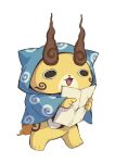  blue_hood brown_fur commentary_request holding holding_map inu_inu3po komajirou map no_humans open_mouth simple_background solo white_background youkai_(youkai_watch) youkai_watch 