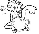 blushcrunch_studio bodily_fluids boxten_(dandy's_world) clothed clothing dandy's_world diaper diaper_fetish diaper_only feces genital_fluids hi_res male pooping soiled_diaper soiling soiling_diaper ticklesyourfeet topless unclean_diaper urine used_diaper using_diaper wearing_diaper wet_diaper wetting wetting_diaper