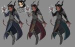 2017 2_horns 5_fingers armor belt black_bottomwear black_claws black_clothing black_eyebrows black_fingerless_gloves black_gloves black_hair black_handwear black_horn black_pants black_shirt black_topwear blue_bottomwear blue_clothing blue_fingerless_gloves blue_gloves blue_handwear blue_pants blue_shirt blue_skirt blue_topwear boots bottomwear breastplate brown_belt brown_clothing brown_fingerless_gloves brown_gloves brown_handwear brown_horn claws clothed clothed_female clothed_humanoid clothing color_variation concept_art digital_drawing_(artwork) digital_media_(artwork) druid dungeons_and_dragons english_description english_text eyebrows female female_humanoid finger_claws fingerless_gloves fingers flat_colors footwear fully_clothed fully_clothed_female fully_clothed_humanoid furrowed_brow furrowed_eyebrows gauntlets gloves greaves green_bottomwear green_clothing green_skirt grey_background grey_boots grey_clothing grey_footwear hair handwear hasbro horn horned_humanoid humanoid humanoid_pointy_ears lips long_hair long_tail magic magic_user not_furry open_mouth open_smile oxventure pants pauldron pointed_tail pointy_ears prudence_(oxventure) red_body red_bottomwear red_clothing red_lips red_skin red_skirt red_tongue shirt shoes simple_background skirt smile solo tail tailed_humanoid tan_body tan_bottomwear tan_clothing tan_pants tan_shirt tan_skin tan_topwear text thedustyleaves tiefling tongue topwear tribal_spellcaster wizards_of_the_coast