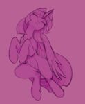 acting_like_a_cat chest_tuft equid equine eyes_closed female feral friendship_is_magic hasbro hi_res horn legs_up lying mammal monochrome my_little_pony mythological_creature mythological_equine mythology navel on_back siatikas simple_background solo tuft twilight_sparkle_(mlp) winged_unicorn wings