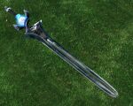  commentary english_commentary game_model glowing glowing_sword glowing_weapon grass long_sword no_humans object_focus official_art runes soul_calibur_(long_sword) soul_calibur_(weapon) soulcalibur sword weapon 