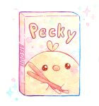  animal_focus artist_name bird bisquii box candy chibi chick chocolate closed_mouth food holding holding_food no_humans original painting_(medium) pocky simple_background smile sparkle symbol-shaped_pupils traditional_media watercolor_(medium) white_background 