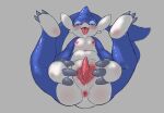 2025 3_toes 4_fingers animal_genitalia anthro anus aquatic areola bedroom_eyes blue_body blush blush_lines bodily_fluids butt claws cute_fangs digital_media_(artwork) dripping erect_nipples erection fangs feet fingers fish genital_fluids genital_slit genitals half-closed_eyes hi_res inverted_nipples leaking_precum longte33_(artist) looking_at_viewer lying male multicolored_body narrowed_eyes navel nipples nude on_back open_mouth penis precum precum_drip presenting presenting_hindquarters presenting_penis presenting_slit puffy_areola saliva saliva_on_tongue seductive shark simple_background sitting slit_penis slit_play solo spread_legs spread_slit spreading sweat sweatdrop tail tapering_penis teeth toes tongue tongue_out two_tone_body white_body