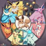 1:1 2026 :3 ambiguous_gender black_body black_fur blue_body blue_eyes blue_fur blush bow_(anatomy) brown_body brown_eyes brown_fur eevee eeveelution espeon evolutionary_family eyelashes fangs feral flareon forehead_gem fur gem generation_1_pokemon generation_2_pokemon generation_4_pokemon generation_6_pokemon glaceon group hi_res jolteon leafeon leg_markings leoiruga markings nintendo open_mouth orange_body orange_fur pawpads paws pink_body pink_fur pokemon pokemon_(species) pupils purple_body purple_eyes purple_fur red_eyes ribbons_(anatomy) ring_(marking) signature simple_background sitting socks_(marking) star_eyes sylveon tail teeth tongue umbreon vaporeon white_body white_pupils yellow_body yellow_fur