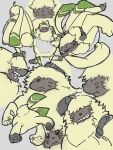 ahoge angoramon angry anthro bandai_namco belt digimon digimon_(species) digimon_ghost_game fluffy fluffy_chest fur hair hair_over_eyes hi_res long_ears male multiple_scenes punch sig221218 solo yellow_body yellow_fur