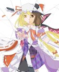  6+girls bow check_commentary commentary_request dress facing_viewer hakurei_reimu hat highres kirisame_marisa maribel_hearn minus_(sr_mineka) multiple_girls shirt touhou usami_renko usami_sumireko white_background yakumo_yukari 