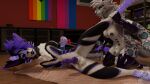 16:9 3d_(artwork) 4k absurd_res anal anal_penetration animal_genitalia anthro armwear bad_dragon basement belly_nipples bisexual_pride_colors black_body black_fur black_hair blender_(artwork) blender_eevee_(artwork) blue_body blue_fur bound breasts buttplug canid canine clothing collar collar_only digital_media_(artwork) dildo dildo_in_ass dildo_insertion dominant dominant_gynomorph dominant_intersex dragon ear_piercing elbow_gloves erection eyebrow_piercing facial_piercing felid fox fully_sheathed fur furgonomic_piercing furgonomics genital_piercing genitals gloves glowing glowing_body glowing_scales gynomorph hair hands_behind_back hands_tied hands_tied_behind_back handwear hi_res hybrid ice ice_dildo industrial_piercing inside intersex intersex/male kinktober kinktober_2025 kneeling latex latex_armwear latex_clothing latex_elbow_gloves latex_gloves latex_handwear latex_legwear latex_thigh_highs leg_grab legwear leopard_spots lgbt_pride lube_bottle lying male mammal mythological_creature mythological_scalie mythology navel navel_piercing nipple_piercing nipples nude object_in_ass on_side pantherine penetration piercing plug_(sex_toy) pride_color_flag pride_colors progress_pride_colors purple_body purple_fur purple_hair purple_nipples purple_scales raised_leg scales scalie sex sex_toy sex_toy_in_ass sex_toy_insertion sheath sheath_piercing snow_leopard somesnowleopard spots submissive submissive_male temperature_play thigh_highs toying_partner white_body white_fur white_hair widescreen