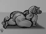 amespinkinson anthro bedroom_eyes big_butt butt cellulite cutie_mark equid equine eyelashes fat_folds female friendship_is_magic hasbro hi_res horn huge_butt looking_at_viewer lying mammal monochrome morbidly_obese morbidly_obese_female my_little_pony mythological_creature mythological_equine mythology narrowed_eyes obese obese_female on_front overweight overweight_female rarity_(mlp) seductive simple_background slightly_chubby slightly_chubby_female solo unicorn