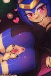 2026 2:3 anthro anus biped black_clothing black_dress black_nose blue_body blue_fur blue_hair bodily_fluids breasts butt claws clothed clothing countershade_face countershade_fur countershade_torso countershading cute_fangs dress dripping fangs female fur genital_fluids genitals hair heart_symbol humanoid_genitalia humanoid_vulva looking_at_viewer looking_back looking_back_at_viewer lumineko lying no_underwear on_side open_mouth open_smile partially_clothed presenting presenting_vulva rear_view red_eyes sekhmet_(pal) short_hair small_breasts smile solo spread_vulva spreading tan_body tan_countershading tan_fur teeth tongue vaginal_fluid_drip vaginal_fluids vulva