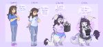 2023 anthro blush bottomwear brown_hair clothing digital_media_(artwork) dragon eyewear female footwear fur furred_dragon furred_scalie glasses growth hair head_wings hi_res horn horn_growth human human_to_anthro looking_at_viewer mammal mythological_creature mythological_scalie mythology open_mouth pants pawberry scalie sequence shirt shoes shorts shrinking simple_background size_transformation slightly_chubby smile solo species_transformation tail tail_growth time_lapse topwear transformation unusual_wing_placement weight_gain wings