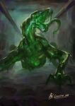 ambiguous_gender claws digital_drawing_(artwork) digital_media_(artwork) digital_painting_(artwork) dripping dripping_tongue dungeon dungeons_and_dragons finger_claws goo_creature hasbro hi_res painting_(artwork) quadruped roaring shaded slime solo solo_focus toe_claws tunnel underground walking_towards_viewer wizards_of_the_coast
