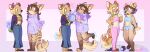 2025 absurd_res anthro blush bottomwear breasts brown_body brown_fur bulge clothing deer digital_media_(artwork) duo felid female ftm_transformation fur gender_transformation gift growth hi_res holding_gift holding_object hoodie horn horn_growth male mammal on_one_leg open_mouth pants pawberry pawpads sequence simple_background smile species_transformation standing surprised tail topwear trans_(lore) trans_man_(lore) transformation
