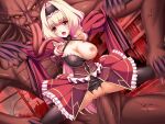  1boy 1girl :o azarin_(exs-tia) blonde_hair blush breast_slip breasts censored colored_skin dress frills game_asset hair_intakes hairband hetero huge_penis interspecies kouyoku_senki_exs-tia large_breasts long_hair long_tongue monster mosaic_censoring nipples non-web_source official_art one_breast_out open_mouth orange_eyes outstretched_arms penis puffy_sleeves pussy rape red_skin restrained reverse_suspended_congress self-datamine sex sex_from_behind shiny_skin size_difference slit_pupils solo_focus spread_arms spread_legs thighhighs tongue tongue_out torn_clothes vaginal variant_set visual_novel_cg wide_spread_legs yellow_eyes 