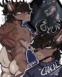 absurd_res alternative_fashion angry animal_genitalia anthro antlers ass_up black_hair butt deer eltakis emo emo_haircut genitals hair hi_res horn male mammal model_sheet monster muscular night nude pinup pose scar scut_tail sexy_eyes sheath short_tail tail