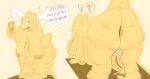absurd_res alphys anthro anus aquatic areola arm_support belly bestiality big_belly big_breasts big_butt bodily_fluids breasts butt deep_navel english_text eyewear female feral fish fish_insertion genital_fluids glasses hi_res huge_breasts inverted_nipples navel nipples obese obese_anthro obese_female oblivious on_ground overweight overweight_anthro overweight_female penetration question_mark sagging_breasts scales short_tail shortstack standing tail text thick_tail thick_thighs undertale undertale_(series) vaginal vaginal_fluids vaginal_penetration vyralewd wide_hips yellow_body yellow_scales