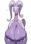 2026 :d absurd_res antennae_(anatomy) big_breasts blush_marks breasts darkened_areola darkened_nipples female generation_6_pokemon glistening glistening_breasts goo_hair goodra green_eyes green_spots heart_reaction hi_res huge_breasts long_lashes nintendo open_mouth pokemon pokemon_(species) pseudo_hair purple_body purple_skin raebo simple_background slime smile solo spots tail thick_tail white_background