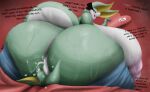 anthro anus areola asphyxiation big_breasts big_butt big_ears blush bodily_fluids breasts butt clothing cunnilingus digital_media_(artwork) duo english_text eyelashes female fern_(mop) generation_5_pokemon genital_fluids green_body heart_symbol hi_res holidays huge_breasts huge_butt huge_ears huge_lips huge_thighs hyper lips male male/female mop_(artist) musk musk_cloud nintendo nipples nude open_mouth oral overweight overweight_anthro pink_areola pokemon pokemon_(species) reptile scalie serperior sex simple_background snake snape_(mop) sweat tail text thick_thighs vaginal valentine's_day white_body