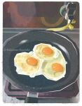  artist_name cooking egg_(food) food food_focus fried_egg frying_pan nabatame_kazutaka no_humans original stove 