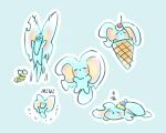 0olqplo0 5:4 alien ambient_caterpillar ambiguous_gender bar_emanata big_ears biped bipedal_feral blush blush_stickers capiller cherry chinchillid dessert digital_drawing_(artwork) digital_media_(artwork) elfilin emanata english_text eyes_closed feral fluffy fluffy_tail food fruit fur ice_cream kirby_(series) kirby_and_the_forgotten_land lying male_(lore) mammal mouthless multiple_images nintendo notched_ear on_front outline plant rodent scared semi-anthro simple_background sleeping solo sound_effects starling_(kirby) tail teal_background teal_body teal_fur text vowelless vowelless_sound_effect white_outline zzz