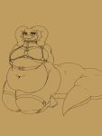anthro chain female harness harness_only harness_ring hi_res living_tail overweight overweight_anthro overweight_female reptile scalie snake snake_hood snake_tail tail unusual_anatomy unusual_tail