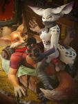 3d_(artwork) absurd_res aggressive amazon_position animal_genitalia animal_penis anthro balls barn big_ears blizzard_entertainment blue_eyes canid canine canine_genitalia canine_penis claws clothing digital_media_(artwork) dirty dirty_feet dominant dominant_female duo erection facial_piercing feet female female_dominating_male female_penetrated fennec_fox fight fox fur fur_markings genitals glistening glistening_genitalia gun hay headgear headwear hi_res hindpaw inside jewelry kerchief knot leg_grab looking_away male male/female male_penetrating male_penetrating_female mammal markings nipples orange_body orange_fur pawpads paws peeks_(vulpera) penetration penile penile_penetration penis piercing ranged_weapon rifle ring ring_piercing scarf sex sheath shirt spreading tail thaneas_(thaneas) toes topwear true_fox vixenpeeks vulpera warcraft weapon white_body white_fur wrestling