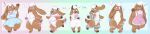 2023 absurd_res anthro bovid breast_growth breasts brown_body bulge caprine clothing digital_media_(artwork) directional_arrow dress featureless_breasts female fur gender_transformation growth hi_res horn lagomorph leporid long_image looking_at_viewer magic male mammal nude overalls pawberry pawpads rabbit sequence sheep simple_background smile solo species_transformation surprised transformation wide_image wool_(fur)