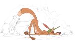 4_fingers after_anal after_anal_masturbation after_masturbation animal_dildo animal_sex_toy anthro bent_over biped brown_body brown_feet brown_fur brown_hands brown_nose bycocket canid canine claws clothing colored_sketch countershade_face countershade_fur countershade_torso countershading digital_drawing_(artwork) digital_media_(artwork) dildo dildo_on_ground dipstick_tail disney equine_dildo fangs feet finger_claws fingers flower fox fur gloves_(marking) grass green_bycocket green_clothing green_hat green_headwear hat hat_feather hat_only headgear headgear_only headwear headwear_only hewge huge_dildo humanoid_hands leg_markings loose_feather lube lube_drip lube_string male male_anthro mammal markings mostly_nude mostly_nude_anthro mostly_nude_male multicolored_body multicolored_fur narrowed_eyes outside plant plantigrade red_fox robin_hood robin_hood_(disney) sex_toy shrub side_view sketch socks_(marking) solo tail tail_markings tan_body tan_countershading tan_fur tan_inner_ear teeth toes toony tree true_fox