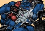 abs absurd_res accessory anal anal_penetration animal_genitalia animal_penis anthro aroused balls barazoku big_balls big_muscles big_pecs big_penis biped black_ears black_eyebrows blue_body blue_fur blue_hair chest_tuft collarbone countershade_fur countershade_torso countershading digital_media_(artwork) dreeda duo erection eviolite_(item) eyebrows fur generation_5_pokemon generation_8_pokemon genitals hair hair_over_eyes hatching_(art) hi_res hiding_behind_another hisuian_form hisuian_samurott huge_penis ink jewelry jwbash knot_(anatomy) lying male mammal markings muscular muscular_anthro muscular_arms muscular_legs muscular_male mustelid necklace nintendo nipples nude on_back open_mouth pecs penetration penis penis_tentacles pink_nose pokemon pokemon_(species) pokemon_legends_arceus ponytail reed_(dreeda) regional_form_(pokemon) restrained restrained_by_tentacles samurott sex shaded solo solo_focus struggling tentacle_in_ass tentacle_on_penis tentacle_penetration tentacle_sex tentacles text tuft vein veiny_penis
