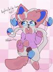 2026 absurd_res adorbinite animal_genitalia animal_vulva anus artist_name bite bite_mark blue_eyes bodily_fluids bow_ribbon butt canine_genitalia canine_vulva clothing ears_up eeveelution embarrassed feet female feral foot_focus fur generation_6_pokemon genitals hi_res looking_away multicolored_body multicolored_fur nintendo pawpads paws pillow pink_body pink_fur pokemon pokemon_(species) presenting presenting_anus presenting_vulva ribbons ribbons_(anatomy) signature solo sweat sweatdrop sweater sweaty_legs sweaty_thighs sylveon tail tail_motion tailwag text topwear two_tone_body two_tone_fur vulva white_body white_fur