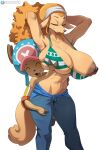 2026 anthro areola biped blush bottomwear bra breasts brown_body brown_fur brown_tail canid canine canis clothed clothed_anthro clothed_female clothed_male clothing cooliehigh deer digital_drawing_(artwork) digital_media_(artwork) domestic_dog duo female front_view fur hair hi_res hooves male mammal minkmen_(one_piece) navel new_world_deer nipples one_piece open_mouth open_smile pants reindeer simple_background smile standing tail tongue tony_tony_chopper underwear wanda_(one_piece) white_background