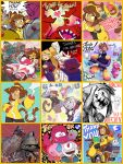  absurdres animal_ears artist_self-insert bacun black_pants blonde_hair breasts brown_hair cameron_sewell cat_ears cat_girl cat_tail commentary compilation dress english_commentary english_text fewer_digits flappers_(gameoverse) fold_(gameoverse) furry furry_female gameoverse gauntlets gobbles_(gameoverse) goggles goggles_on_head hands_on_own_hips highres kaboodle_(gameoverse) kit_(gameoverse) long_hair malice_(gameoverse) miss_information_(gameoverse) motor_vehicle motorcycle multiple_boys multiple_girls official_art on_motorcycle open_mouth pants ponytail purple_eyes purple_lips red_eyes rubberross second-party_source sleeveless sleeveless_turtleneck smile standing tail thank_you toon_(style) turtleneck turtleneck_dress v very_long_hair warrick_(gameoverse) whiskers yellow_dress yellow_gauntlets 