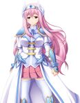  1girl arm_guards armor armored_dress blush bracer breasts closed_mouth dress frown game_asset greaves head_wings knee_pads kumacchi large_breasts large_variant_set long_hair looking_at_viewer non-web_source official_art pauldrons pink_eyes pink_hair pink_skirt pleated_skirt prism_saber_est red_eyes ribbon sad self-datamine shinomiya_rurina shoulder_armor shoulder_pads shugo_seijo_prism_saber simple_background skirt solo standing tachi-e thighhighs tiara transparent_background vambraces variant_set very_long_hair white_thighhighs wings zettai_ryouiki 