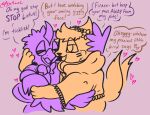 2_tails 3_fingers anthro artist_name beak black_nose bow_tie buizel clothing cuddling dialogue duo eyes_closed fingers flower flower_crown generation_4_pokemon generation_5_pokemon half-closed_eyes half-length_portrait hand_on_arm hand_on_head hand_on_hip head_tuft heart_symbol hood kimmy_(psykwol) lotus_(psykwol) male male/male monotone_background monotone_body multi_tail narrowed_eyes nintendo open_beak open_mouth paws plant pokemon pokemon_(species) pokemorph portrait psykwol romantic romantic_couple rufflet shirt signature simple_background smile speech_bubble tail teasing teasing_partner text tongue topwear tuft winged_arms wings