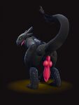 4_fingers animal_genitalia animated anthro anus bent_over black_body claws dragon dreamworks fingers genital_slit genitals gums gums_(mouth) how_to_train_your_dragon humanoid knot knotted_penis male mythological_creature mythological_scalie mythology penis presenting proud quanlain sanding scales scalie slit_penis solo tail tongue toothless toothless_mouth
