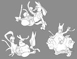 2014 3_toes anthro biped canid canine charizard chest_spike claws clothed clothing crackajackin diaper diaper_change digital_media_(artwork) dragon erection feet generation_1_pokemon generation_3_pokemon generation_4_pokemon genitals grey_background grovyle lucario male mammal multiple_images mythological_creature mythological_scalie mythology nintendo open_mouth penis pokemon pokemon_(species) robotic_hands scalie simple_background solo spikes spikes_(anatomy) toe_claws toes wearing_diaper