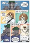 anthro blue_eyes blush blush_lines blushing_profusely brown_eyes canid canine canis close-up clothing comic dialogue dishonesty domestic_dog duo english_text eyebrows fangs flustered furgonomic_hat furgonomic_headwear furgonomics gaikotsu gesture grey_body half_smile hand_gesture hat headgear headwear hi_res horn japanese_text male mammal messenger_bag nails narrowed_eyes nervous nervous_smile open_mouth palms palms_out pointing pointing_at_self profanity raised_eyebrow rhinoceros rubbing_chin ryan_(gaikotsu) shirt swallowing swallowing_sound_effect t-shirt tauski teasing teeth text thought_bubble topwear wavy_mouth white_rhinoceros