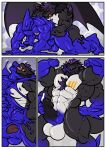  4_arms abs all_fours anthro aquatic back_wings balls biceps big_balls big_penis bodily_fluids chest_tattoo chest_tuft comic cum dragon_ball dragon_ball_super duo engis_(trencalos) erection fish flexing from_behind_position genital_fluids genitals glans goo_creature goo_transformation growth hair hand_on_hip hand_on_penis hi_res huge_balls huge_penis leaking_cum long_tail looking_pleasured male male/male masturbation merging multi_arm multi_limb muscle_growth muscular muscular_arms muscular_legs muscular_male pecs penis sex shark smile spikes tail tattoo tongue tongue_out transformation transformation_sequence trencalos tuft vein veiny_penis wings 